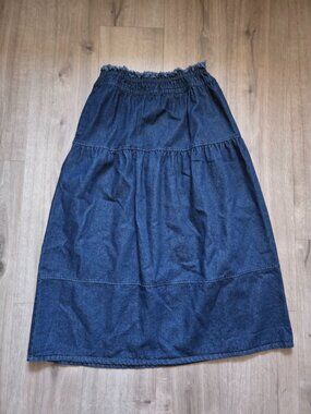 Full Length Denim Skirt Small
